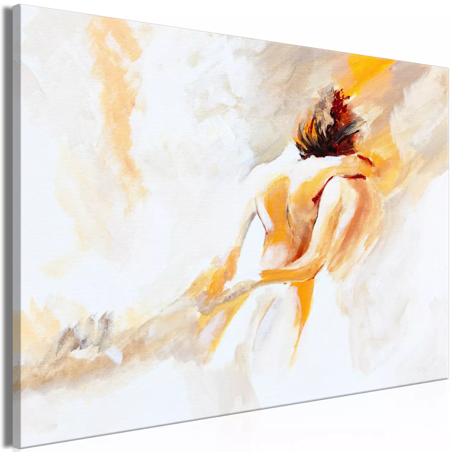Large canvas print Couple in Love - A Woman and a Man in a Tender Loving Embrace