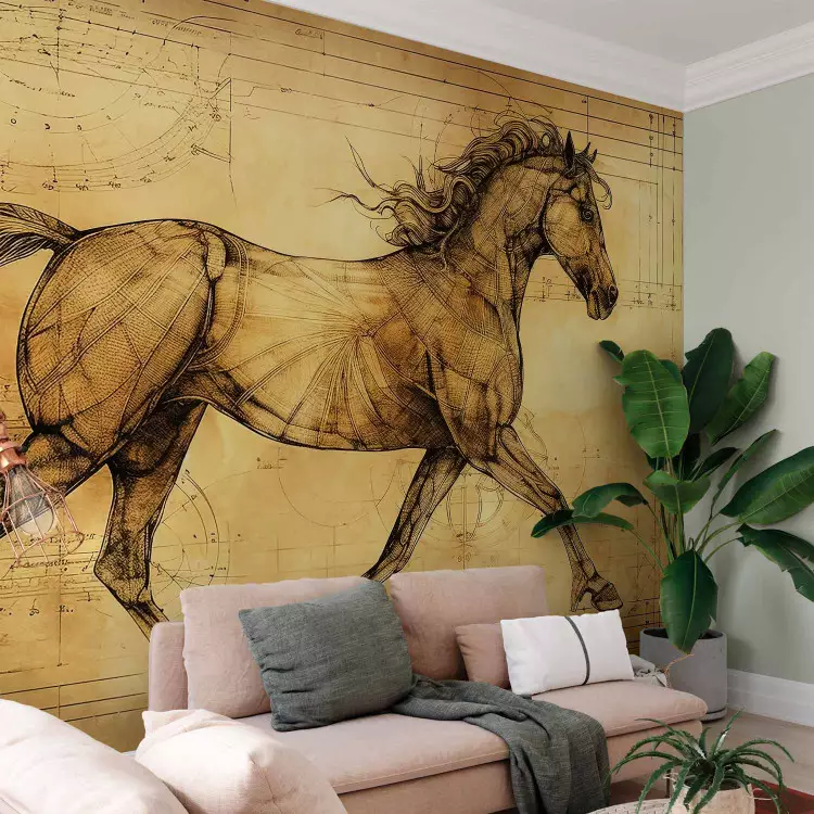 Animal Study - A Sketch of a Horse Inspired by Da Vinci’s Work