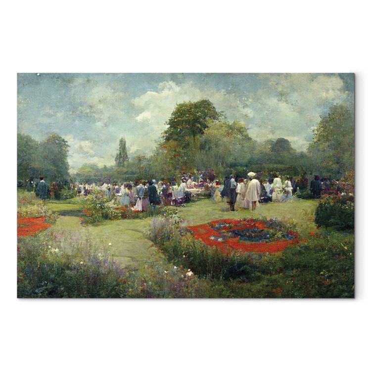Canvas Meeting in the Garden - An Ai-Generated Landscape in the Style of Monet