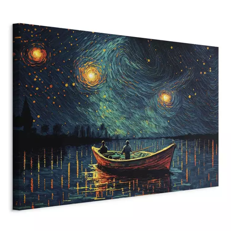 Starry Night - Impressionistic Landscape With a View of the Sea and Sky
