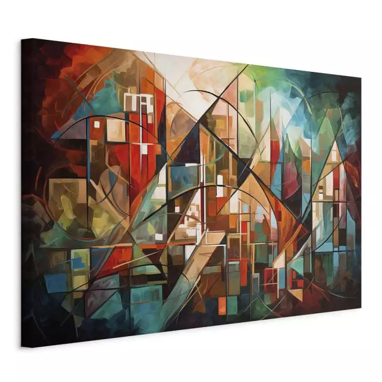 Abstract Landscape - Geometric Composition Generated by AI