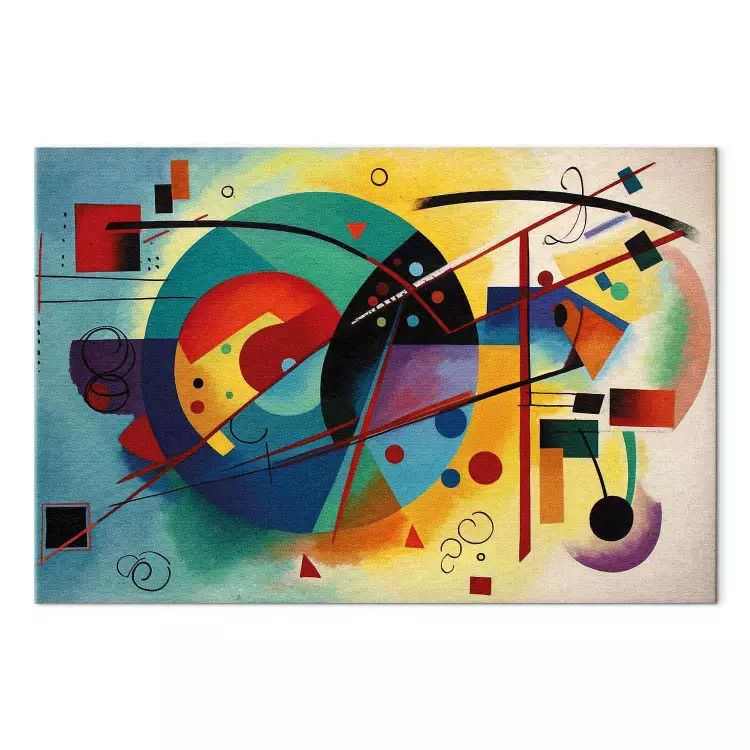 Canvas Colorful Abstraction - A Composition Inspired by Kandinsky’s Work