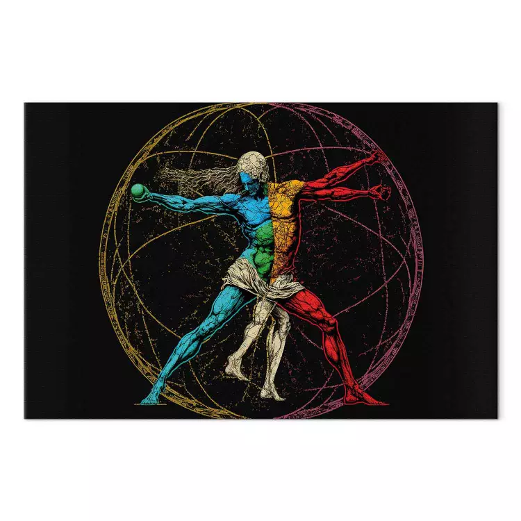 Canvas The Vitruvian Athlete - A Composition Inspired by Da Vinci’s Work