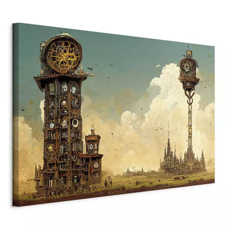 Vintage Clocks in the Desert - Surreal Brown Composition