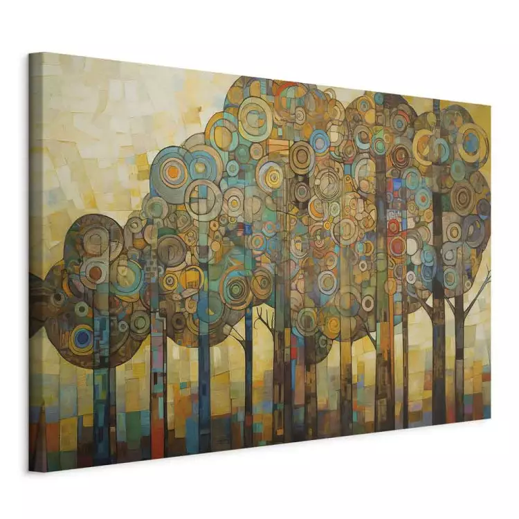 Mosaic Forest - An Abstraction With a Forest Motif Generated by AI