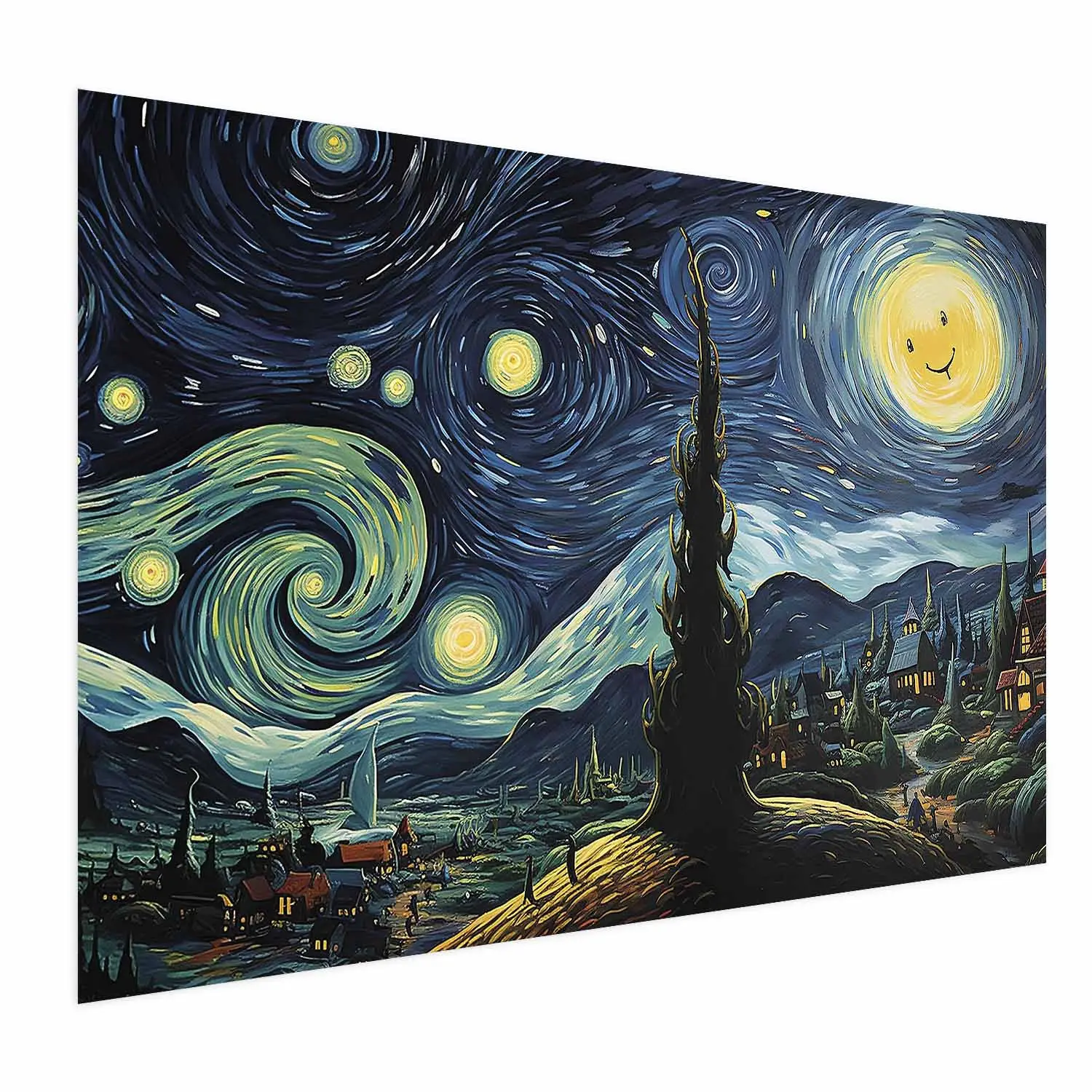 Gogh Starry Vincent Van Gogh Nature Paintings Poster Starry Night