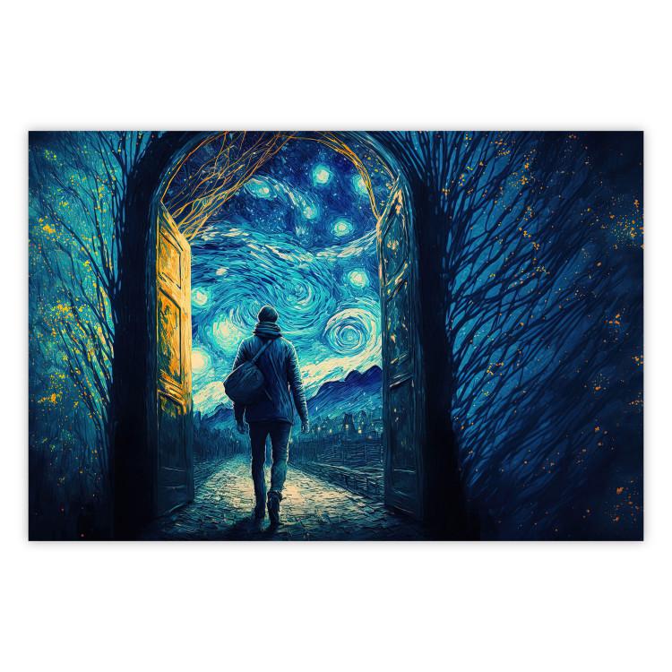 Poster Gateway to the Night World - Abstraction Inspired by the Work of Van Gogh