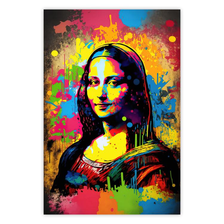 Poster Colorful Portrait - A Work of Leonardo Da Vinci Generated by AI