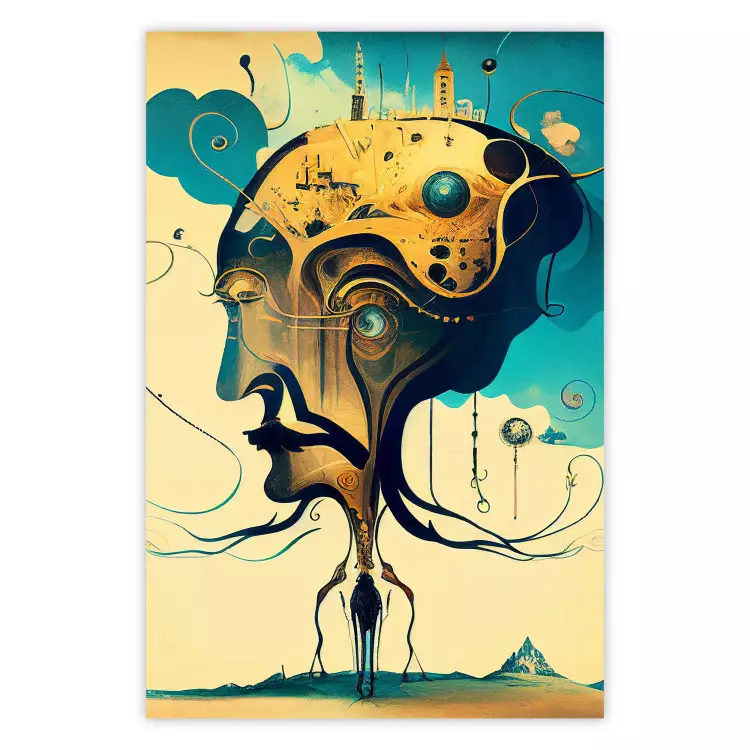 Poster Abstract Portrait - A Surreal Representation of a Man