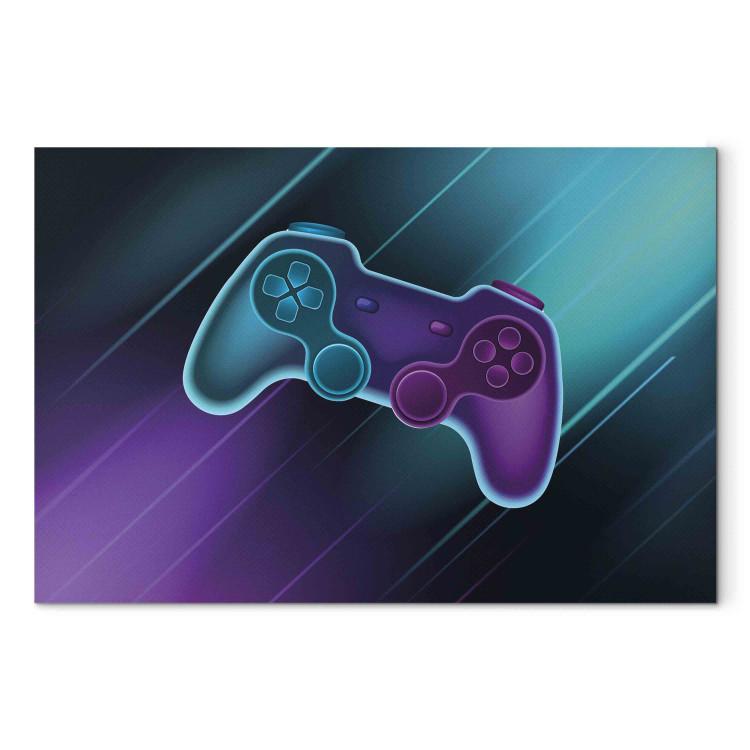 Canvas Console Pad - Gamer Gadget in Neon Colors on a Dark Background
