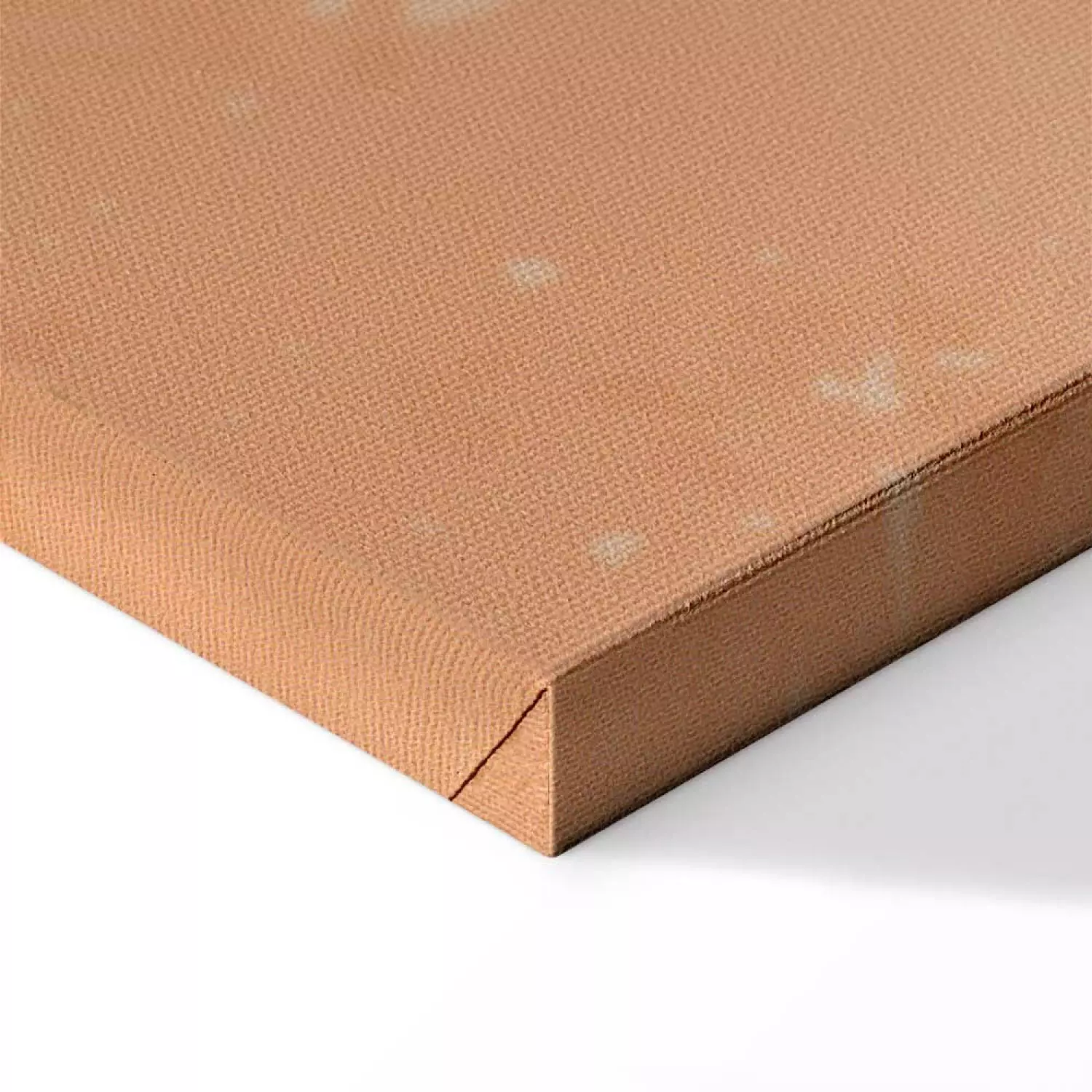 Canvas Art Print Harmony of Nature - Beige Abstract With Spots of Color and Leaves