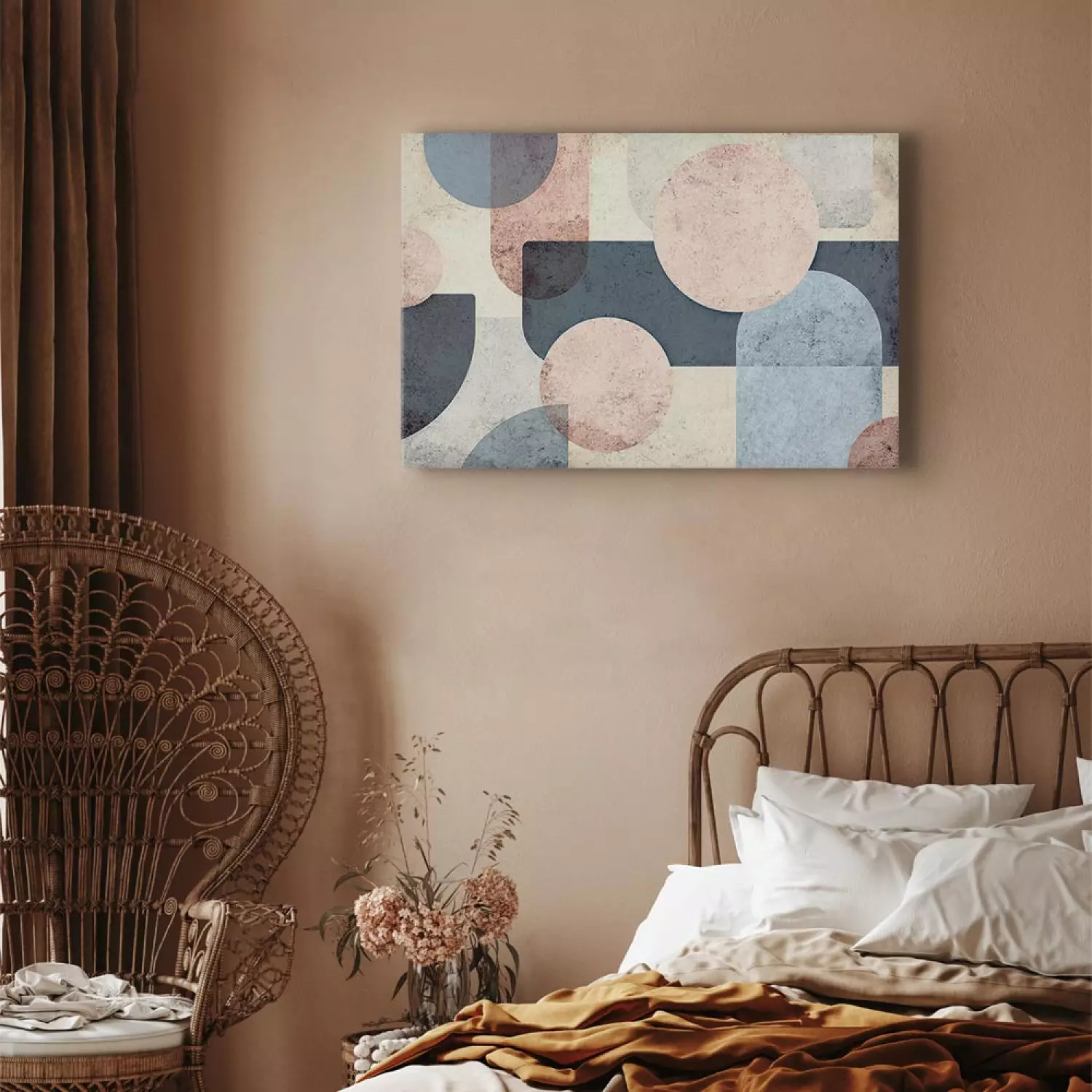 Canvas Print Geometric Disorder - An Abstract Composition of Pastel Shapes