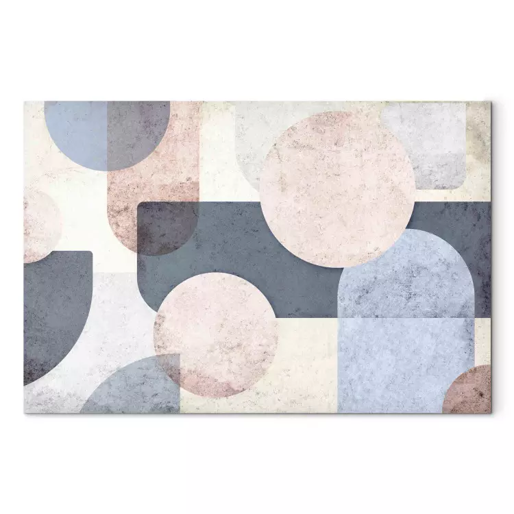 Large canvas print Geometric Disorder - An Abstract Composition of Pastel Shapes [Large Format]