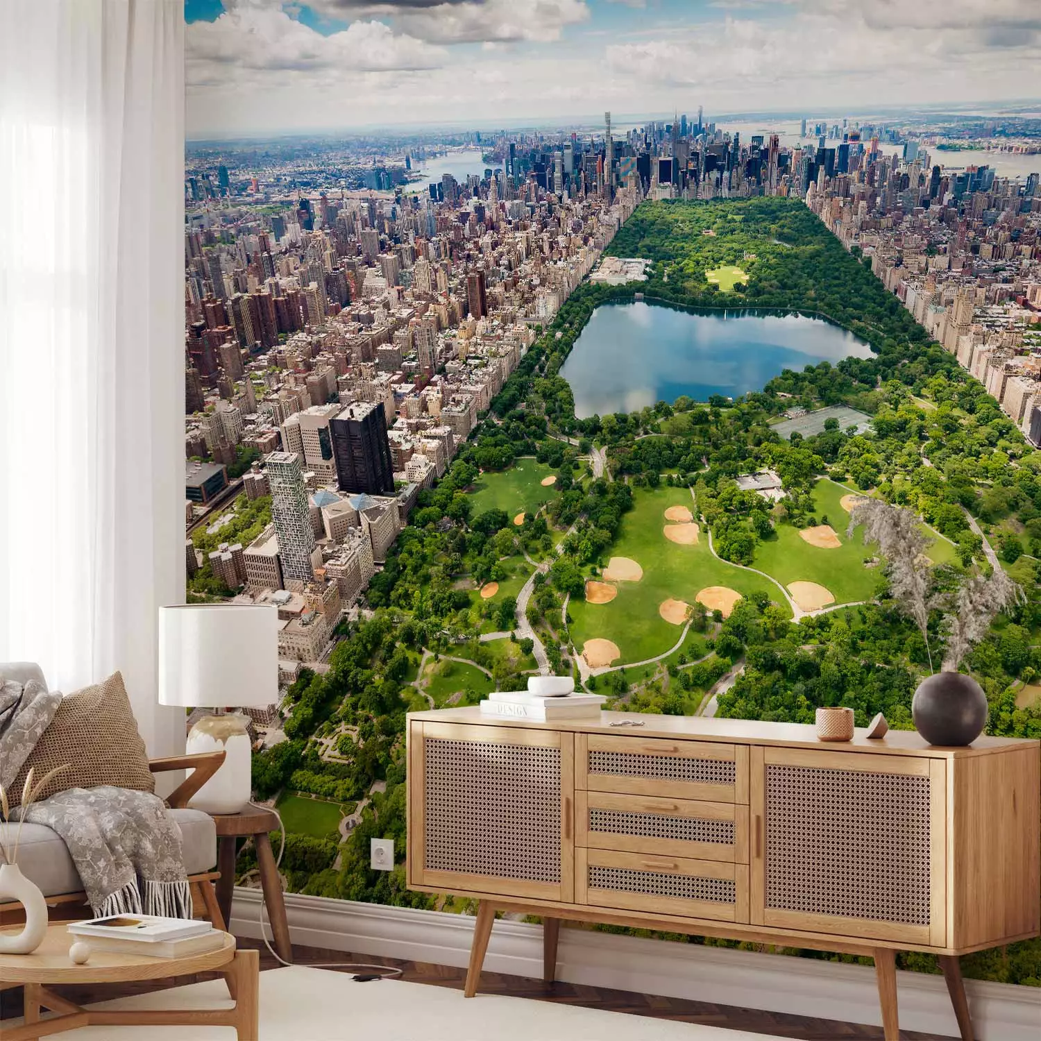 Photo Wallpaper Central Park - A New York City Park Among Big-City Skyscrapers