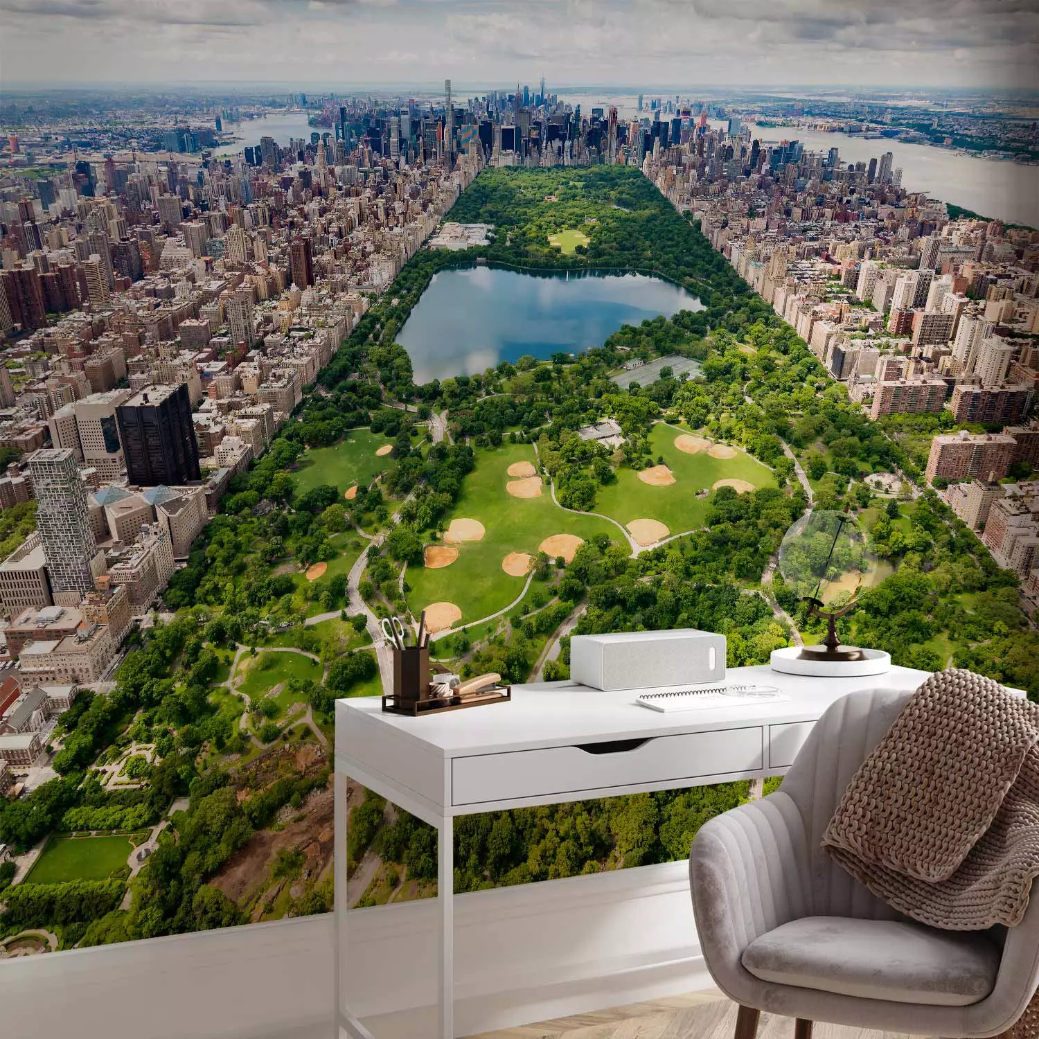 Photo Wallpaper Central Park - A New York City Park Among Big-City Skyscrapers