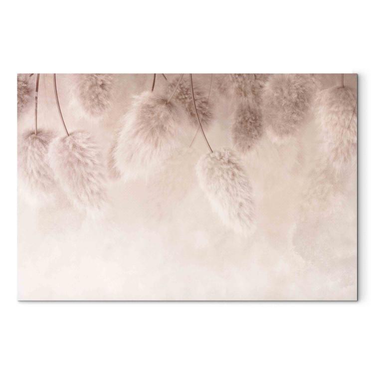 Canvas Pink Boho - Pastel Composition With Fluffy Plants