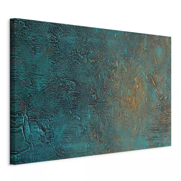 Azure Mirror - Green Abstraction With a Bright Accent
