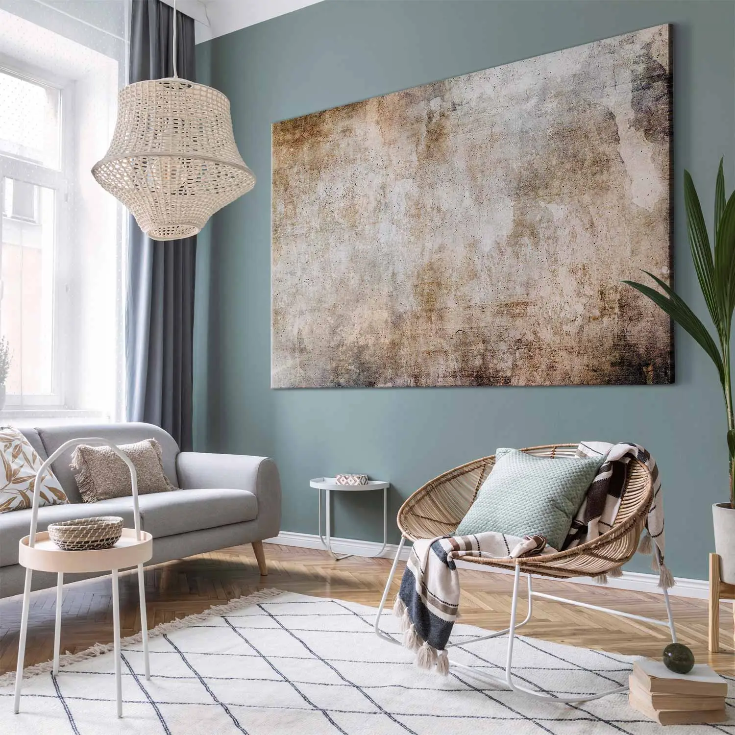 Large XXL canvas print Rust Texture - Abstract Painting in Soft