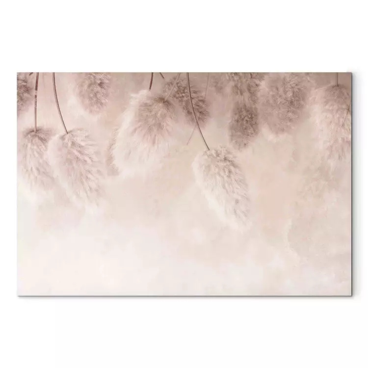 Large canvas print Pink Boho - Pastel Composition With Puffy Flowers [Large Format]