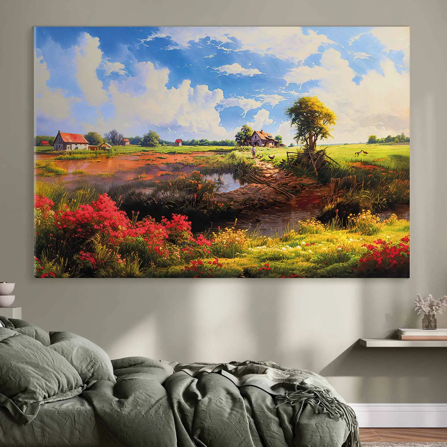 Large XXL print Rural Idyll - Landscape of the Polish Countryside