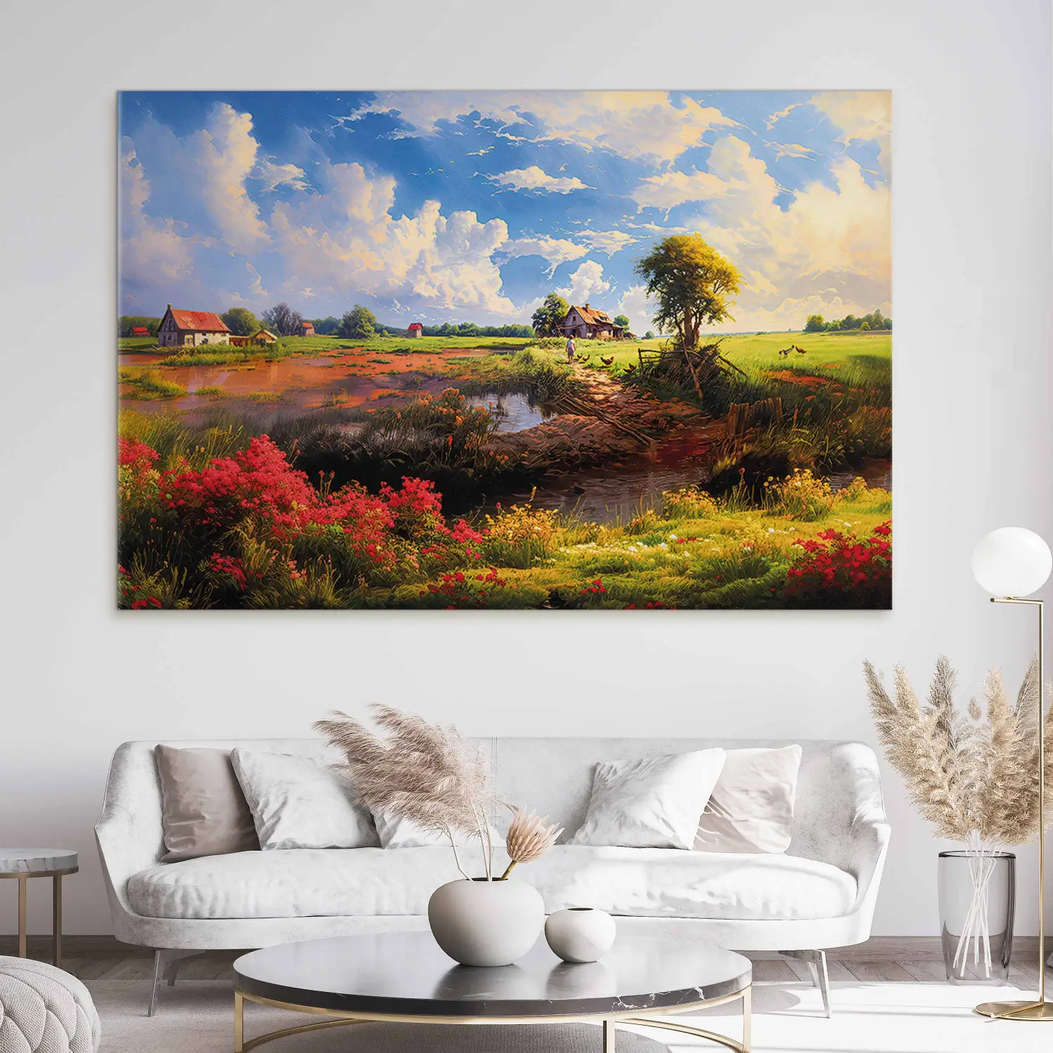 Abundant Countryside 拡張アート 4枚セット Large XXL print Rural Idyll - Landscape of the Polish Countryside