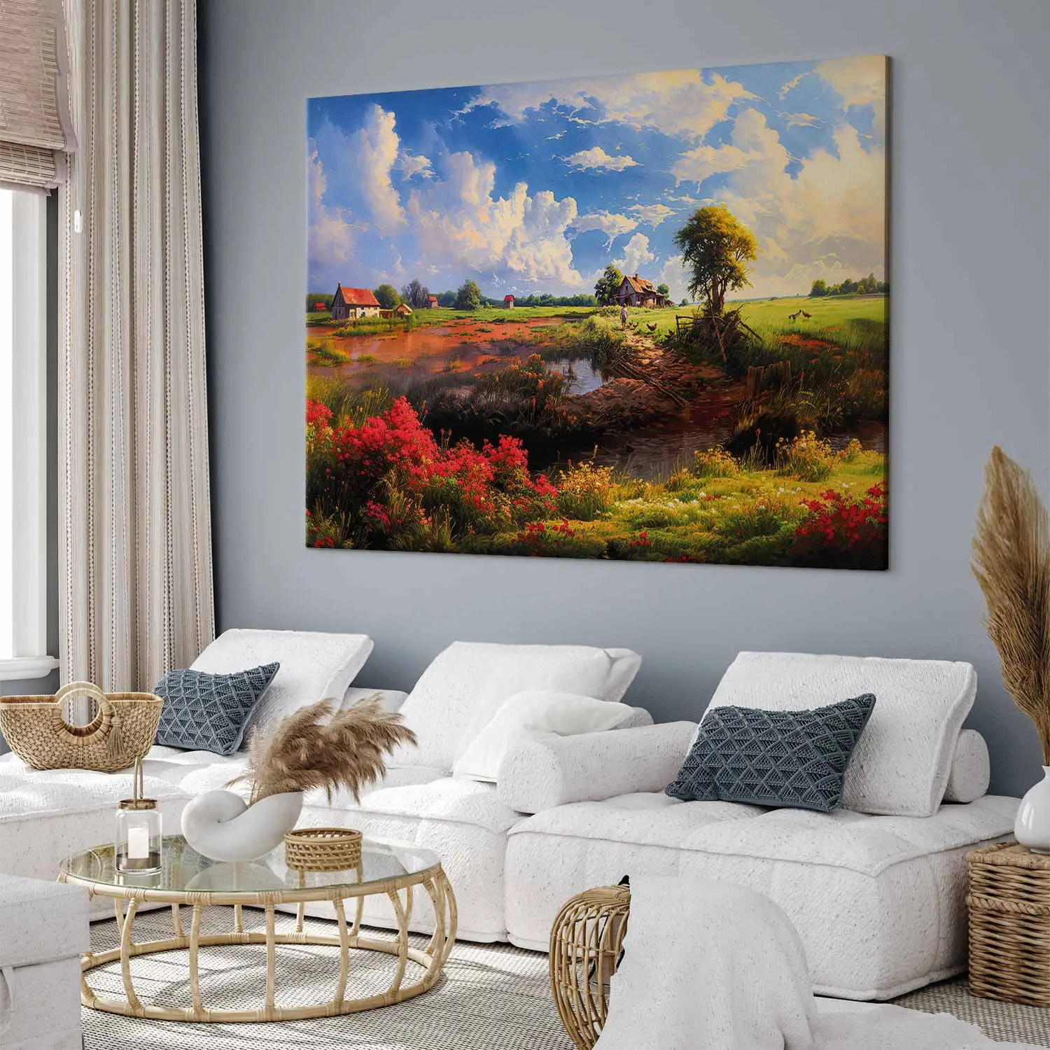Large XXL print Rural Idyll - Landscape of the Polish Countryside