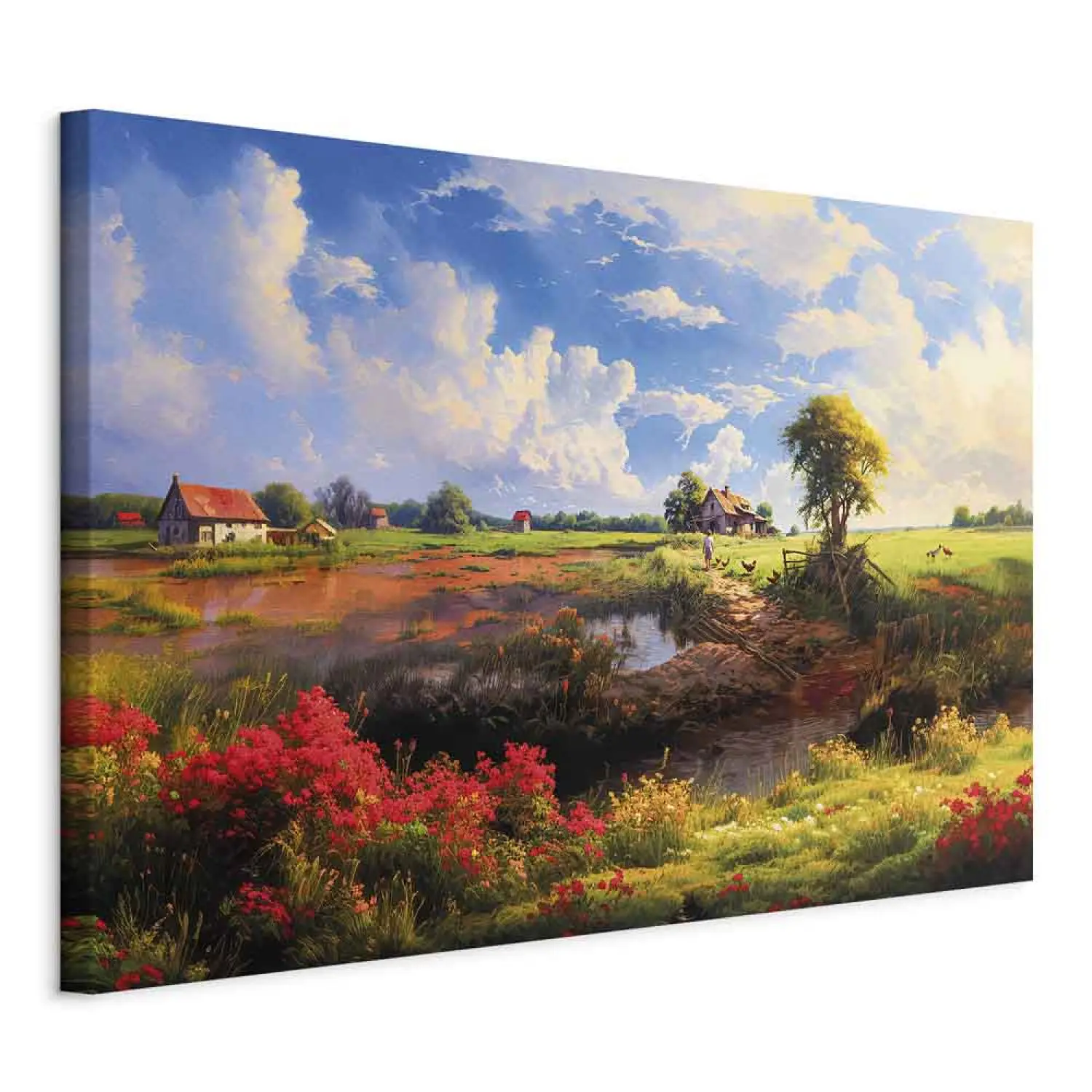 Art Work Rural Idyll - Landscape of the Polish Countryside in Warm