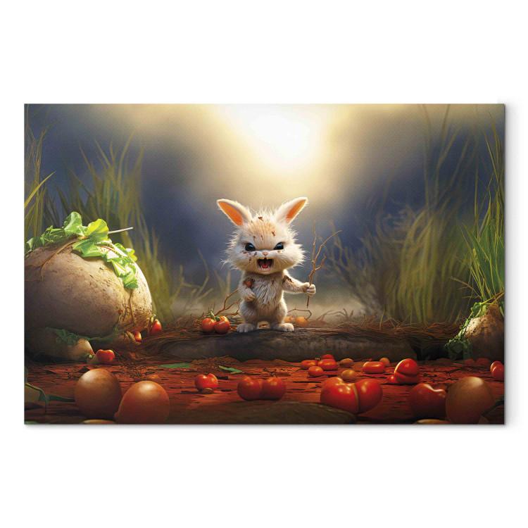 Canvas Garden Robber - A Small Rabid Bunny Hunting for Vegetables