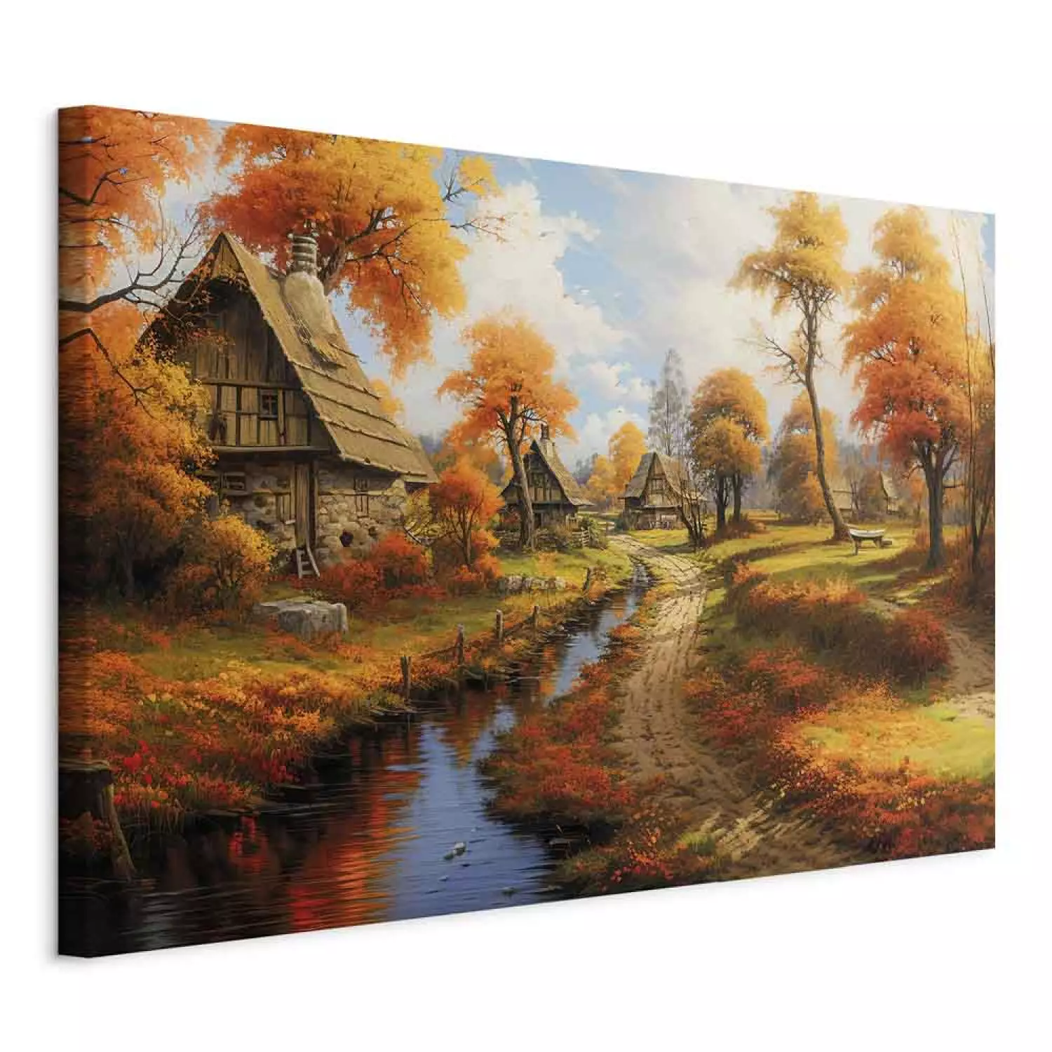 Canvas A Small Medieval Town - A Picture of the Polish Countryside During Autumn
