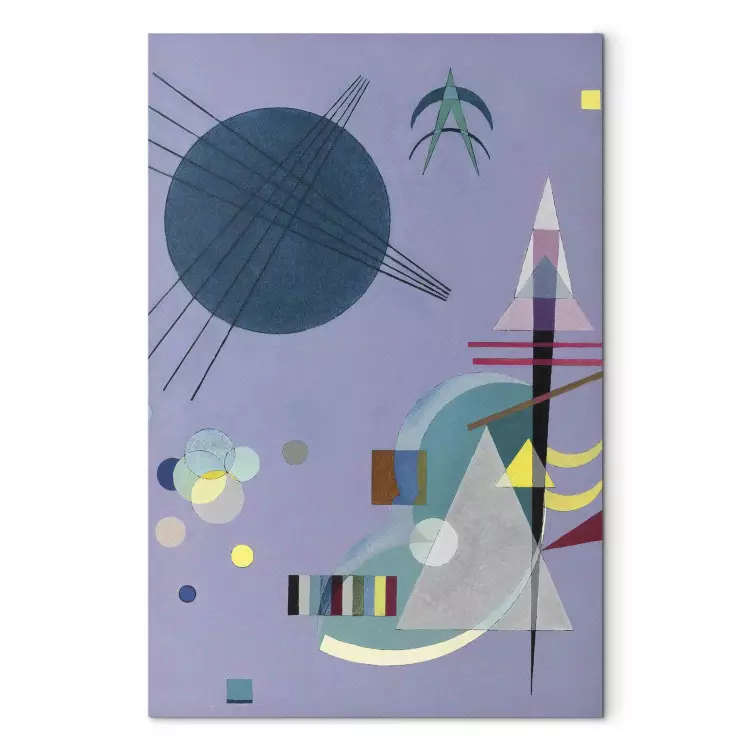 Canvas Violet Abstraction - A Colorful Geometric Composition by Kandinsky