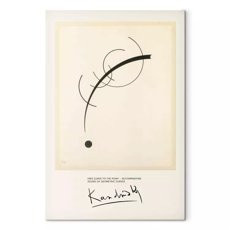 Canvas Relaxed Curve to a Point - Line and Plane According to Kandinsky