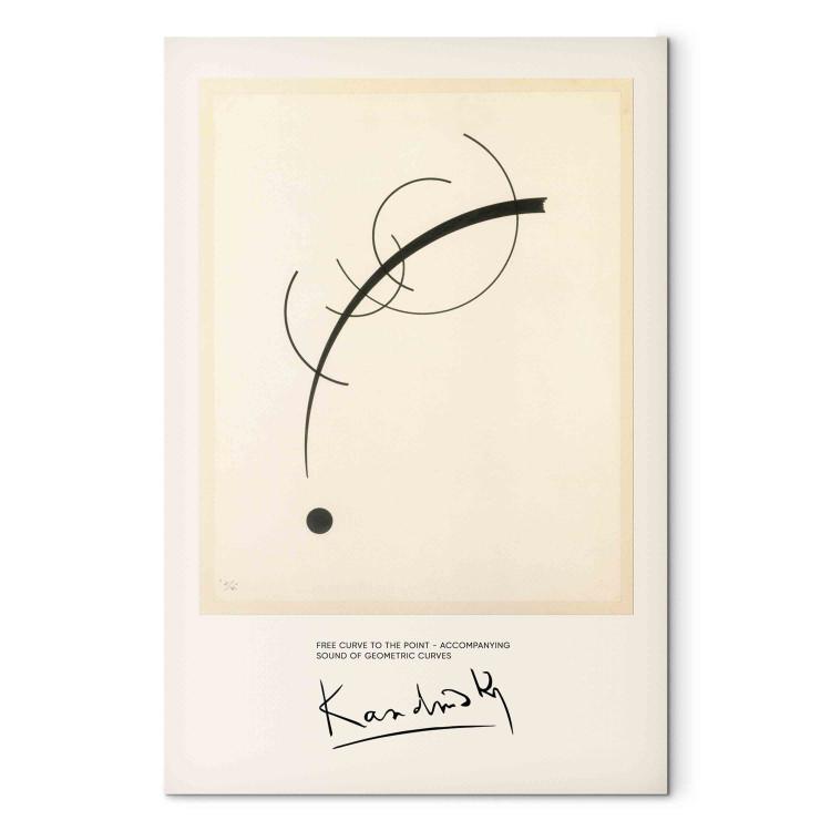 Canvas Relaxed Curve to a Point - Line and Plane According to Kandinsky