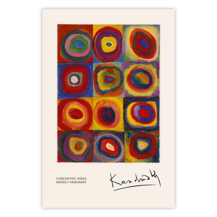 Poster A Study of Colors - A Composition With Concentric Circles by Kandinsky