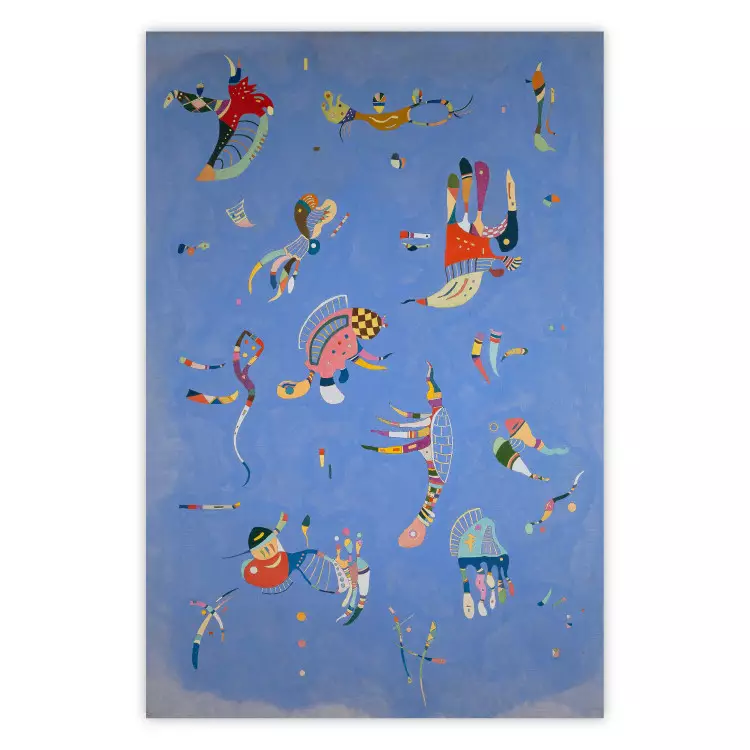 Poster Blue - A Composition With Abstract Forms by Kandinsky