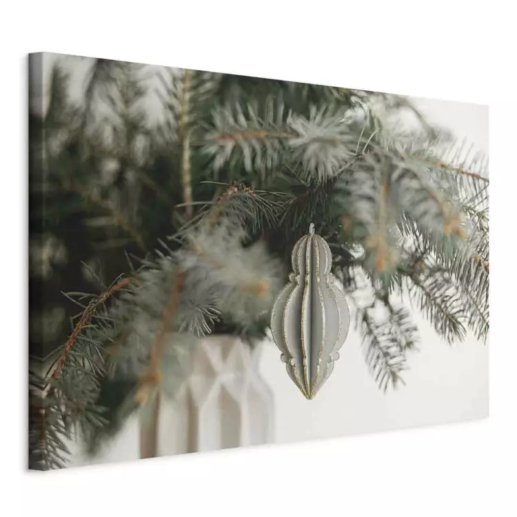 Christmas Decoration - Paper Ornament on Spruce Branches