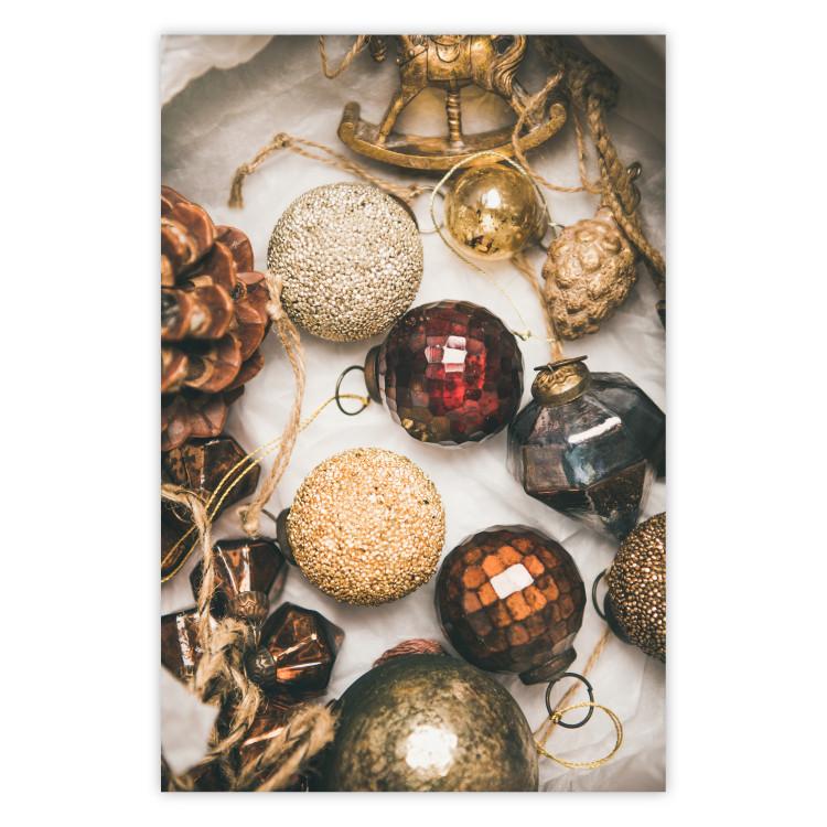 Poster Christmas Ornaments - A Box With Colorful Baubles and Decorations