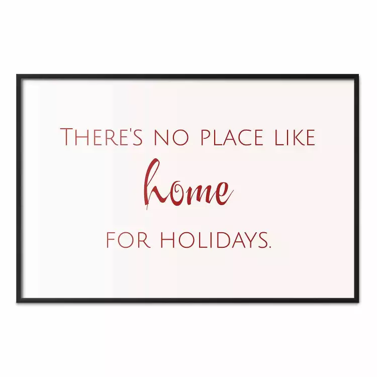 Christmas Quote - Red Writing in English on a White Background
