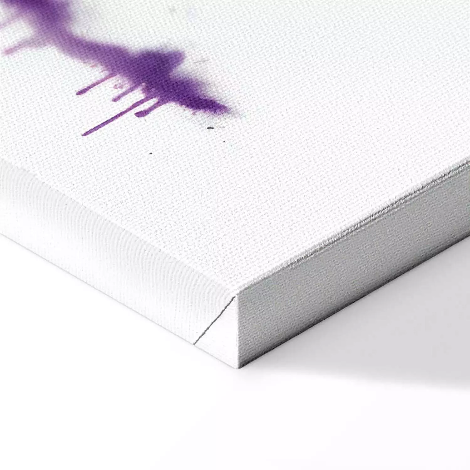 Canvas Art Print Lilac Hearts - Graffiti With a Child Holding Balloons in Banksy Style