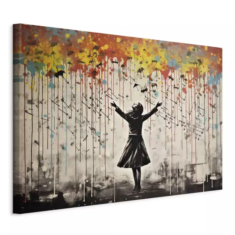 Rain Song - Colorful Graffiti Inspired by Banksy