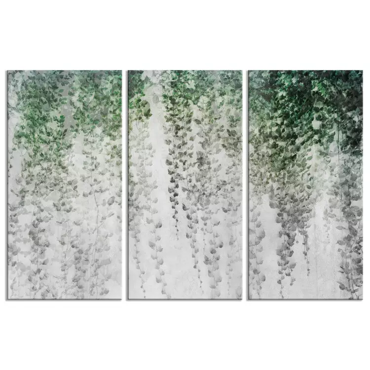 Canvas Ivy Oasis - Composition With Leaves Spread on the Wall