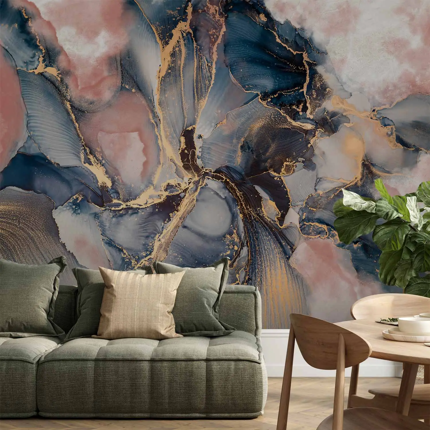 abstract wallpaper for living room
