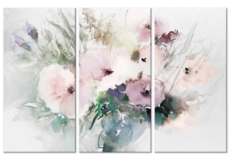 Canvas Bouquet of Flowers - Watercolor Painted Floral Composition