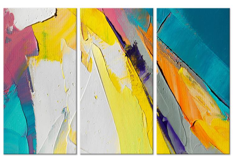 Canvas Abstract Colors - A Composition of Paints Applied With a Spatula