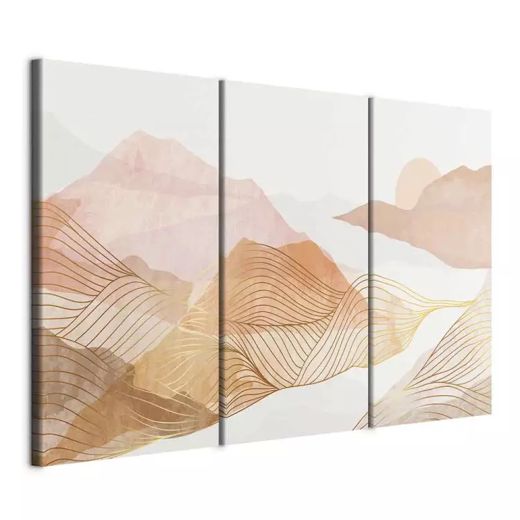 Abstract Mountains - Delicate Landscape in Honey Colors