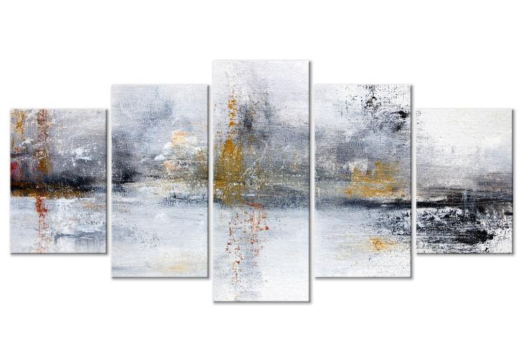 Canvas Abstract Landscape - A Painterly Composition With a Distinct Texture