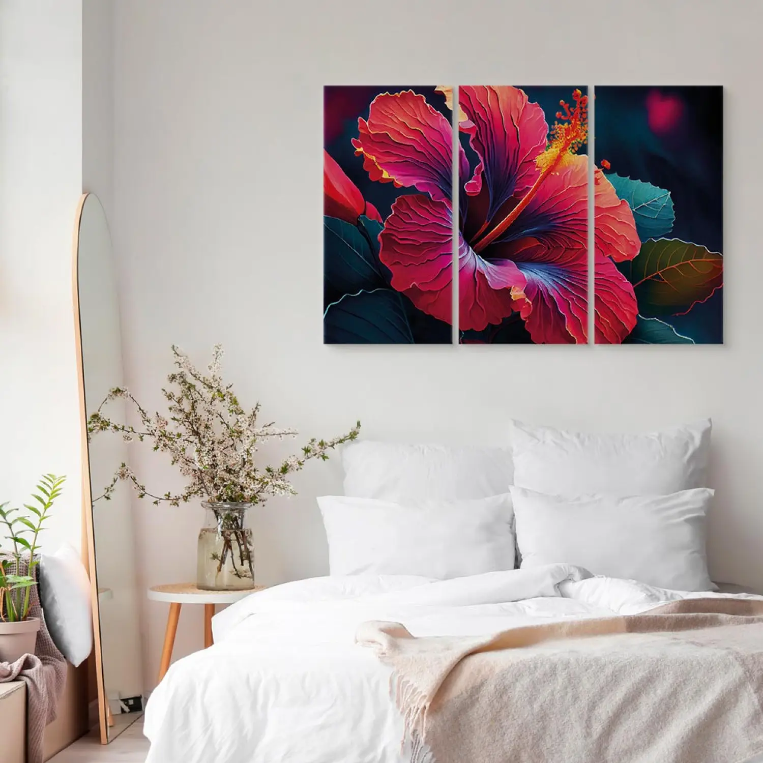 Art Work Lovely Flower - Original Multicolored Hibiscus Flower