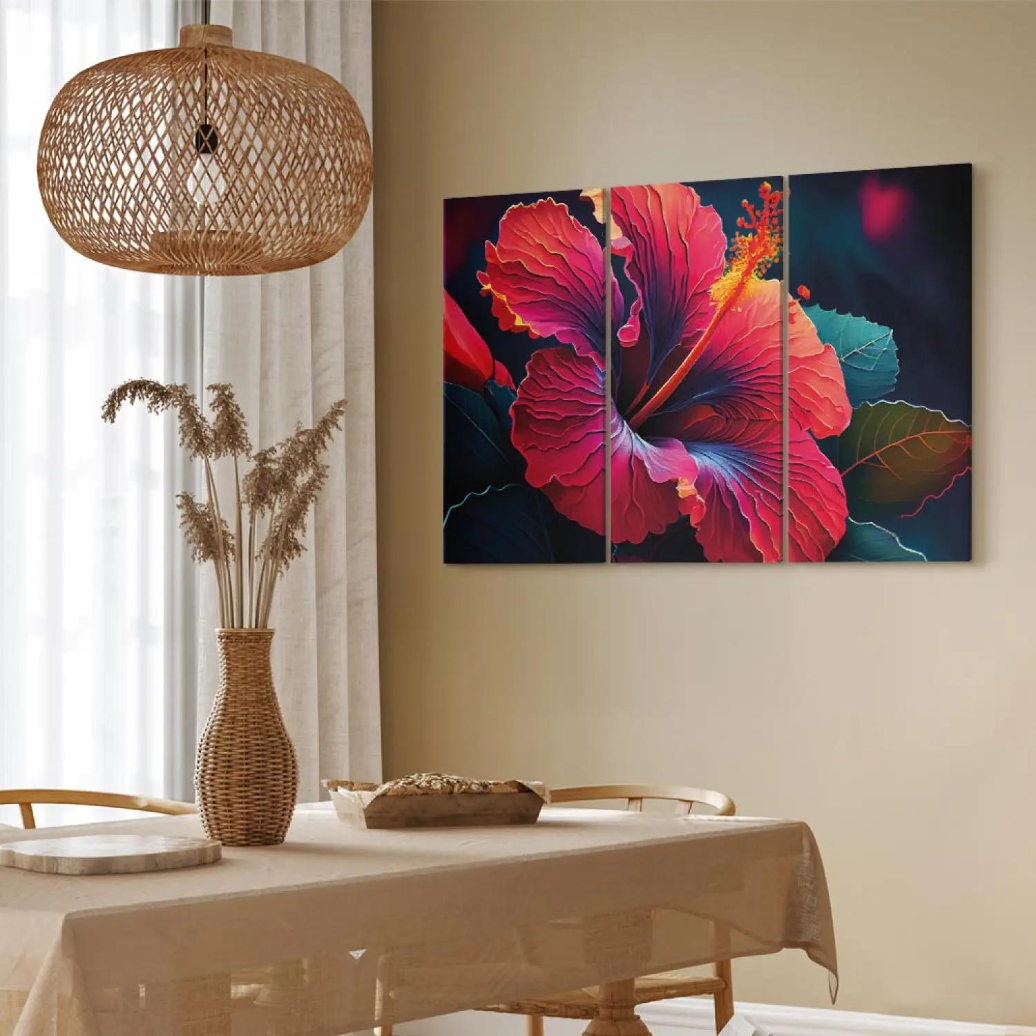 Art Work Lovely Flower - Original Multicolored Hibiscus Flower