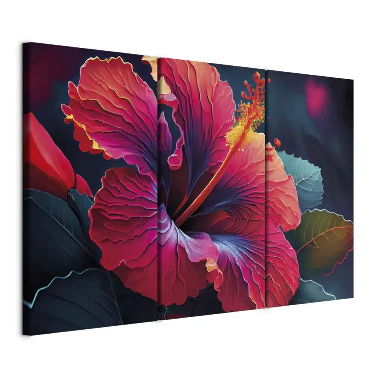 Art Work Lovely Flower - Original Multicolored Hibiscus Flower