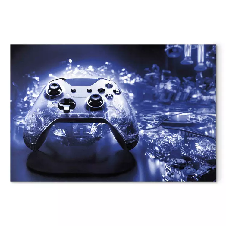 Canvas Gaming Technology - Game Pad on a Dark Blue Background
