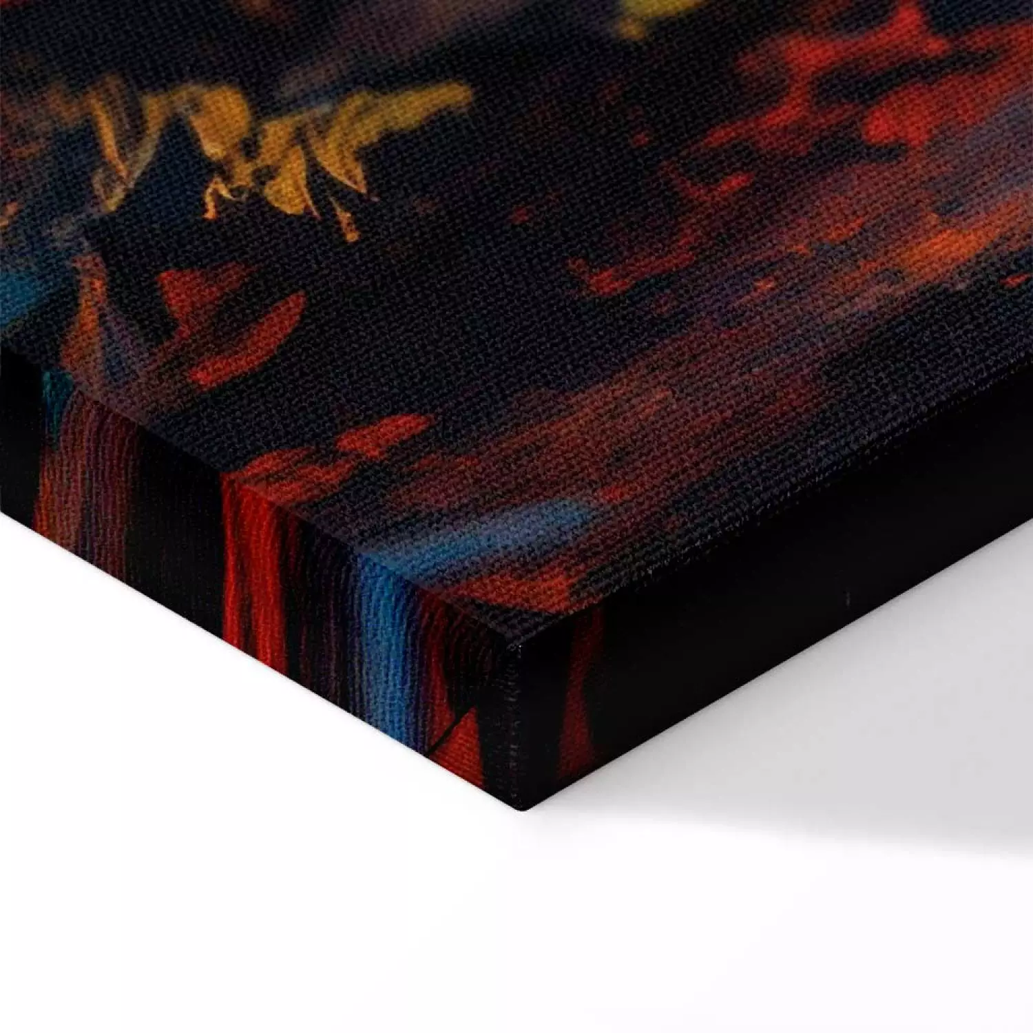 Canvas Portrait of Frida - Klimt-Style Composition on a Dark Blue Background